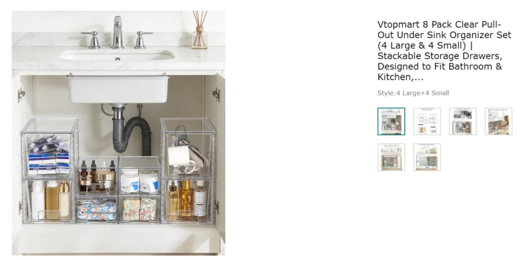 Vtopmart Clear Stackable Drawers — Best for Visibility