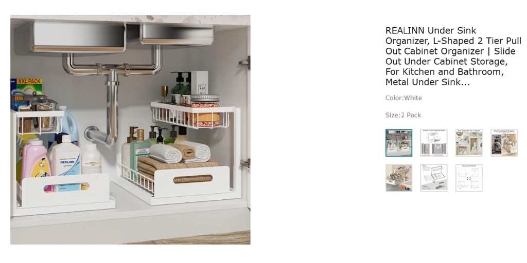 1. REALINN Under Sink Organizer  Best Overall