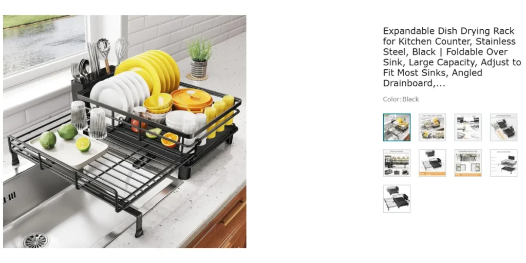SNTD Expandable Dish Drying Rack — Best for Larger Loads