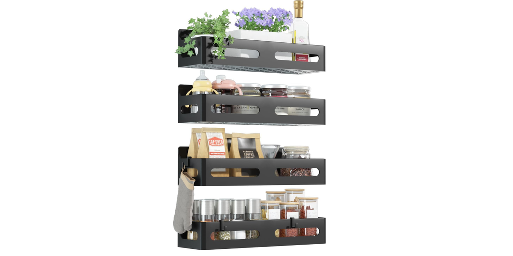 2. Sevenblue 4 Pack Magnetic Spice Rack — Best Value