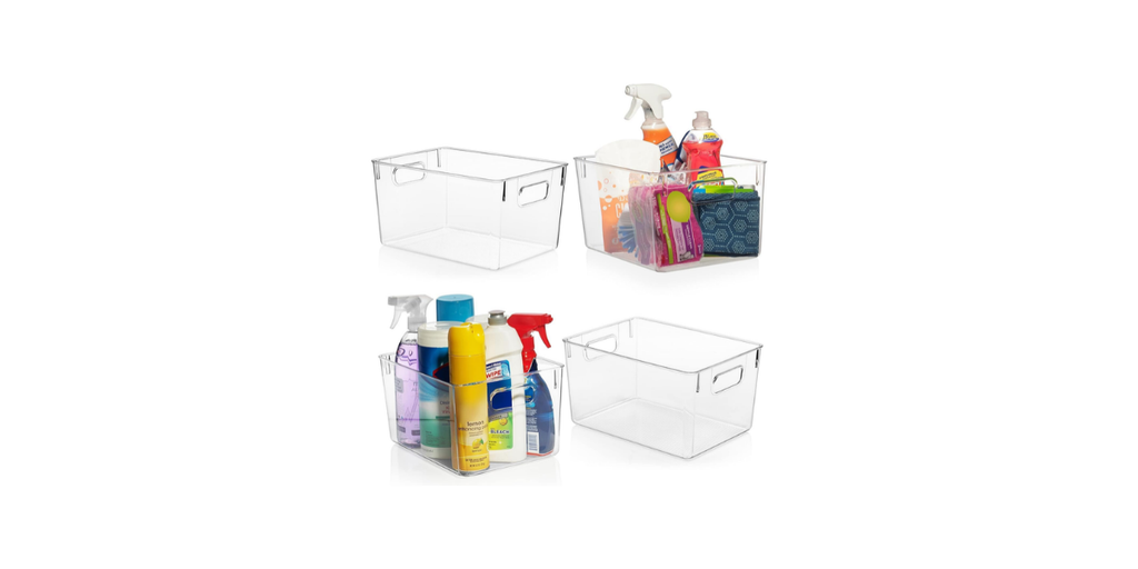 2. ClearSpace Clear Plastic Storage Bins: Best for Flexible Cabinet Storage