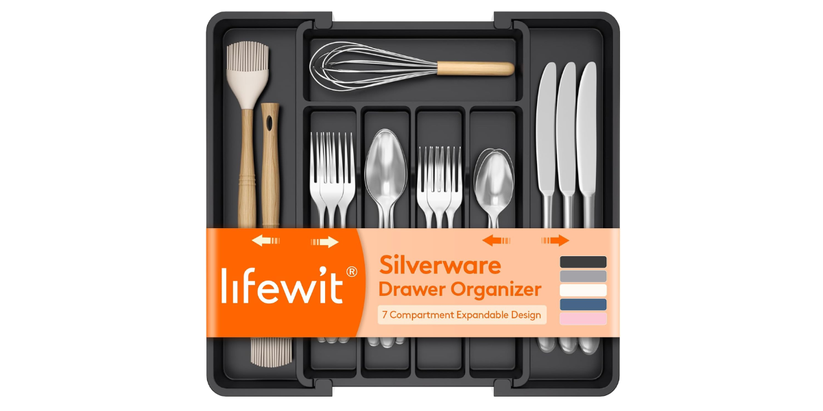 3. Lifewit Expandable Silverware Organizer — Best Simple Option