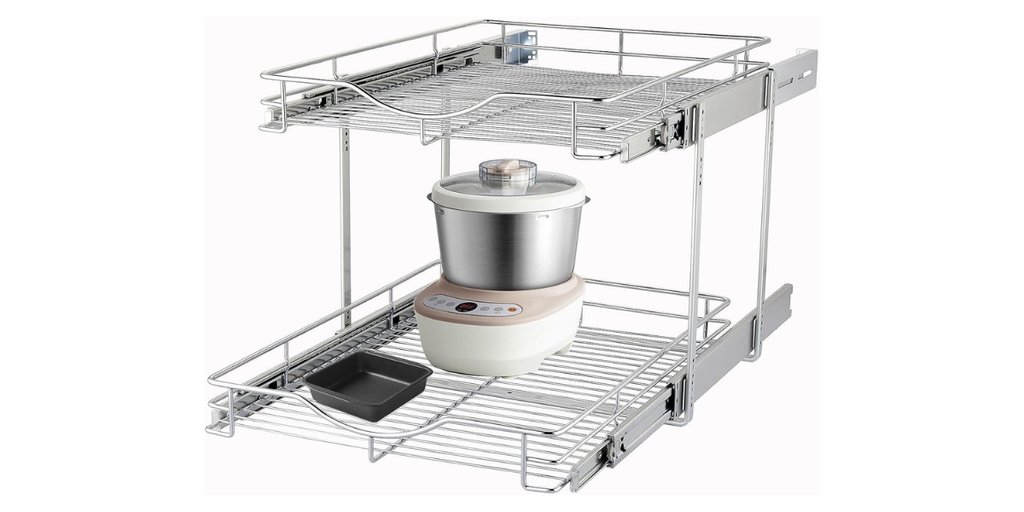 3. DINDON 2 Tier Pull Out Cabinet Organizer — Best Heavy-Duty Option
