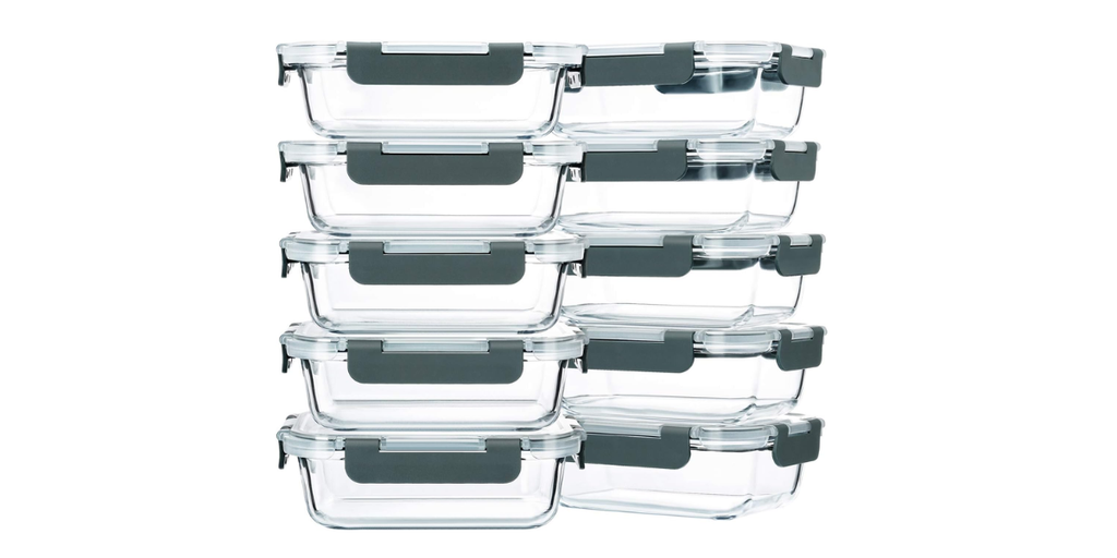4. M MCIRCO Glass Food Storage Containers — Best for Meal Prep Portions