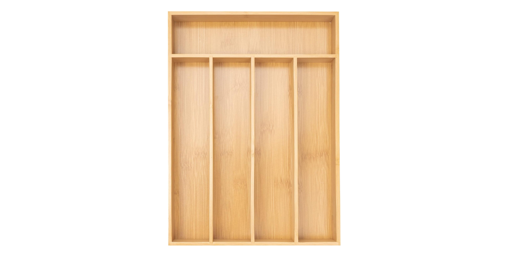 5. Besilord Bamboo Silverware Organizer — Best Compact Option