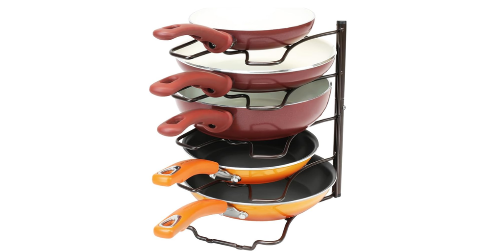 5. Deco Brothers Pan Organizer Rack — Best Simple Vertical Option