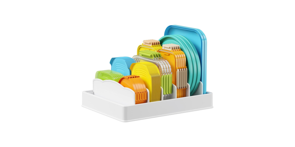 5. Lifewit Kitchen Cabinet Organizer for Food Container Lids: Best Adjustable Lid Storage