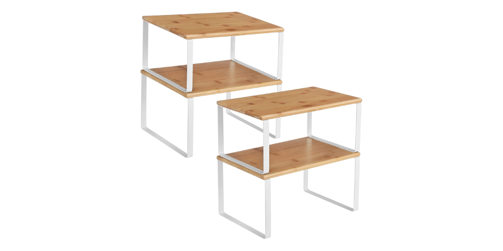 5. SONGMICS Cabinet Organizer Shelf Set of 4: Best for Creating Extra Shelf Space