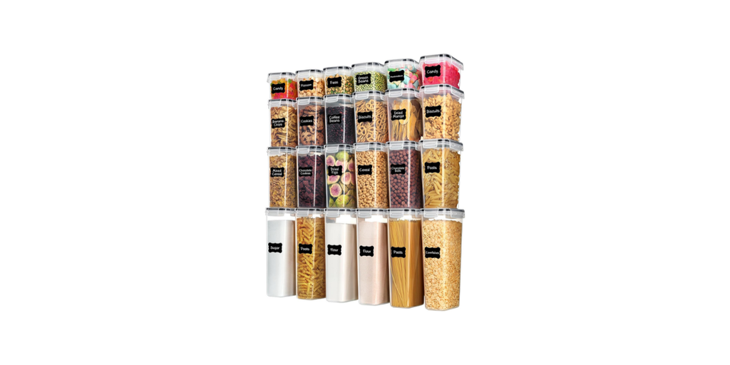 1. Vtopmart 24-Piece Airtight Food Storage Containers —  Food Pantry Storage Containers