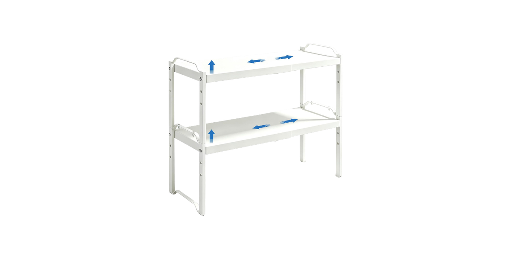 3. Expandable Kitchen Cabinet Shelf Organizer: Best Adjustable Option