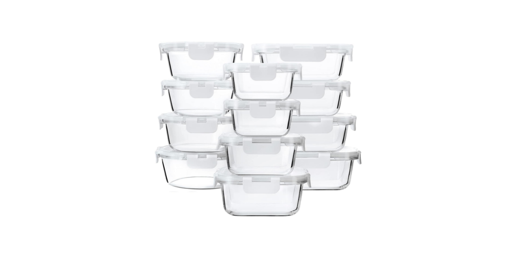 4. M MCIRCO 30 OZ Glass Meal Prep Containers, 8-Pack — Best for Weekly Meal Prep