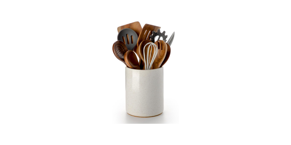 5. Nucookery Ceramic Utensil Holder: Best Simple Ceramic Option